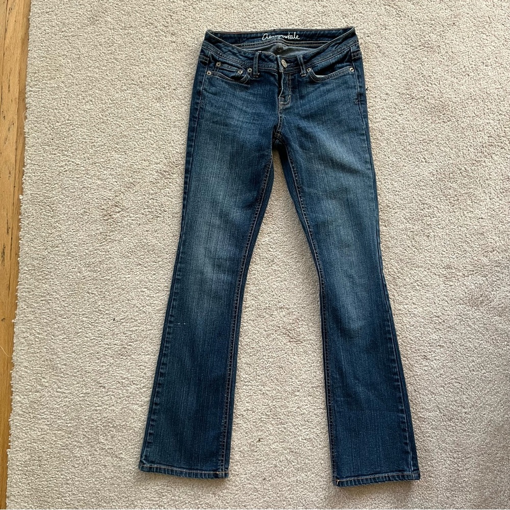 Aeropostale Blue Chelsea Low-Waisted Bootcut Jeans